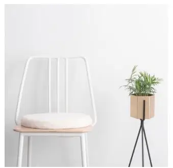 white with inner Новые подушки для сидения Круглые Искусственные подушки для стула из кроличьего меха Подушка для сидения коврик для отдыха на природе подушка для сиденья утолщенная Подушка для стула - Цвет: white with inner