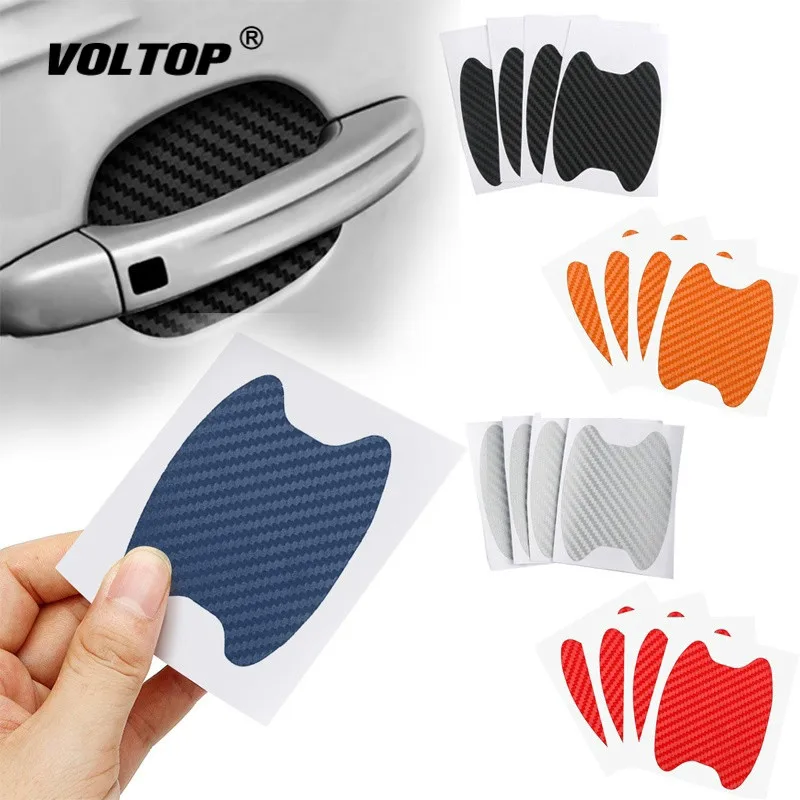 

4Pcs/Set Car Door Sticker Protective Film Carbon Fiber Car Accessories Car Stickers and Decals Non-slip and Scratch Resistant