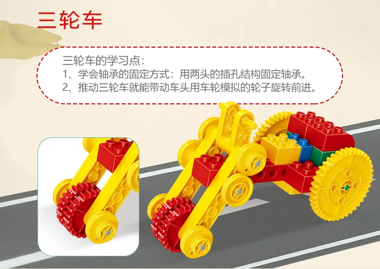 110 шт., большие DIY блоки, совместимые с Duplo, механическая техника, инженерное строительство, детские развивающие игрушки, наборы, подарки на год