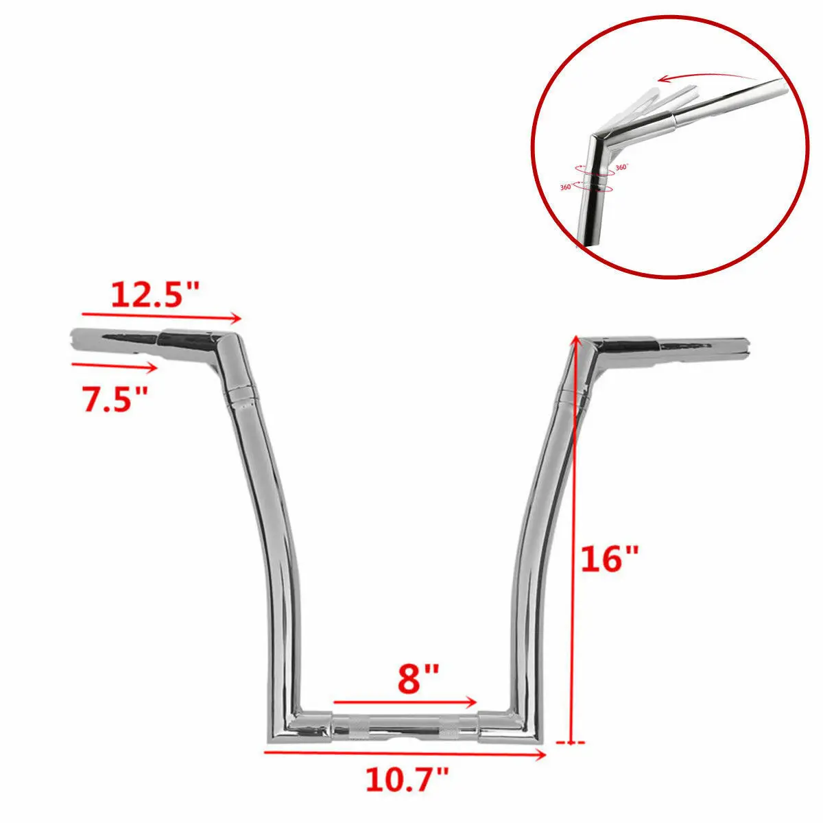 Мотоцикл " 12" 1" 16" 1" Rise 1-1/4" 1,2" Fat хром Ape вешалка руль для Harley Sportster XL 883 XL1200 48 FLST FXST