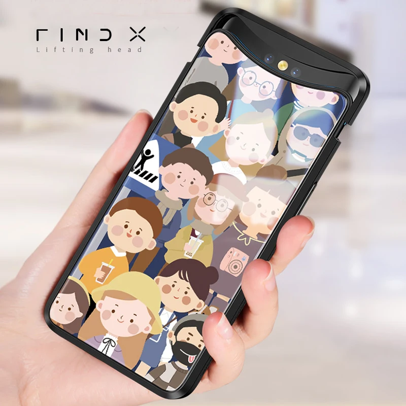 Чехлы для OPPO Find X чехол из закаленного стекла с рисунком рыбок скользящий 6 42 дюйма