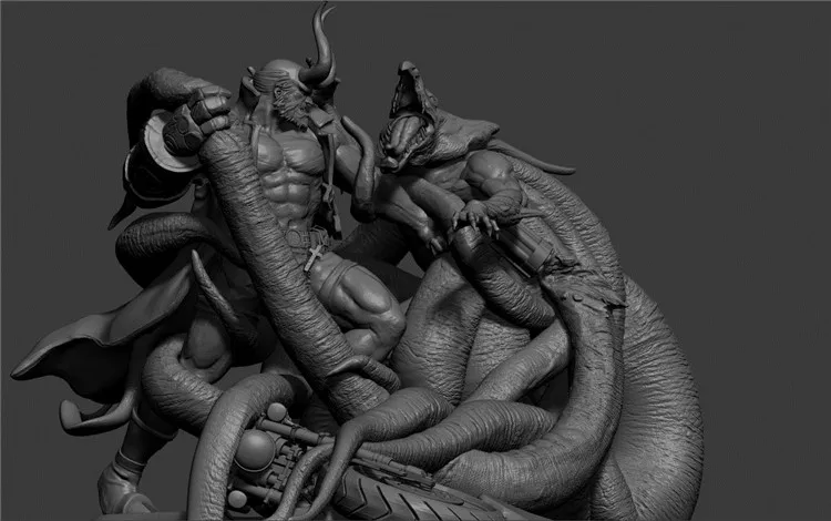 Hellboy 3D Печатный файл для ЧПУ резьба рельеф Гараж Комплект Модель маршрутизатор STL формат GK T0020