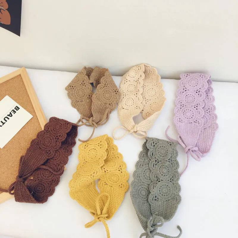 Детская вязаная повязка на голову в Корейском стиле Волосы группы детей ярких