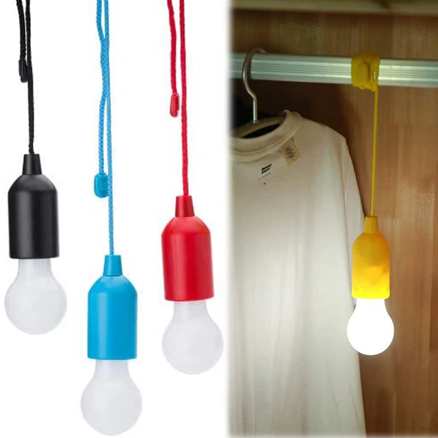 Luz Led Bombilla LED colgante con pilas, coloridas bombillas de