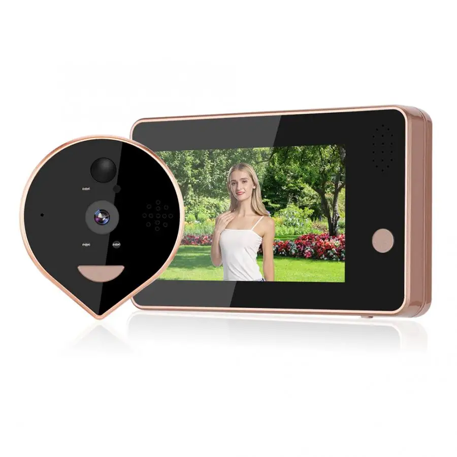 doorbell camera 4.3inches Colorful Screen Smart IR WIFI Door Viewer Video Doorbell PIR Motion Detection ring doorbell