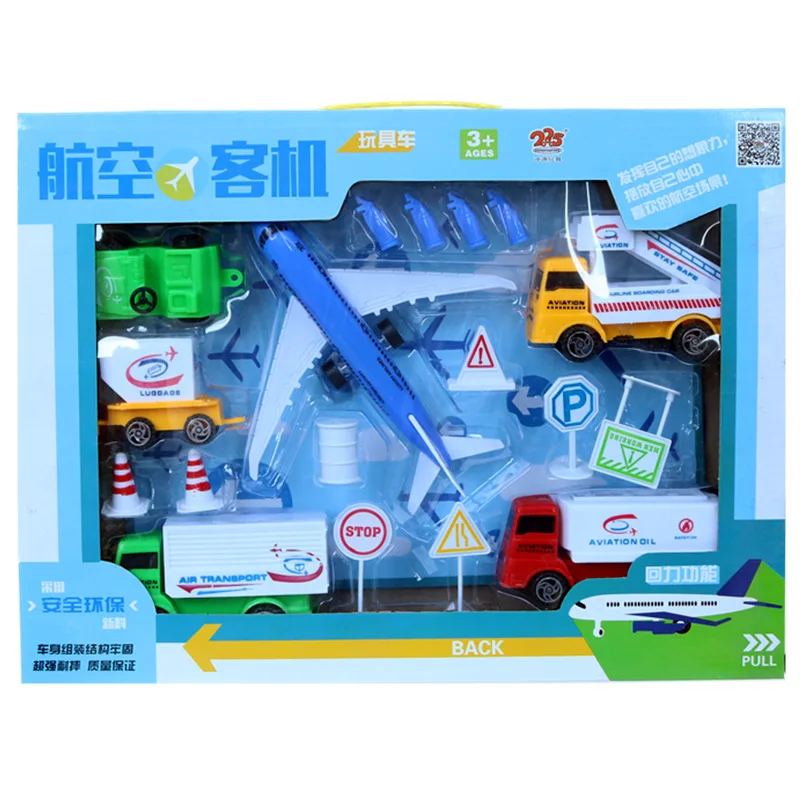 

Box airplane engineering car model suit boy toys for children