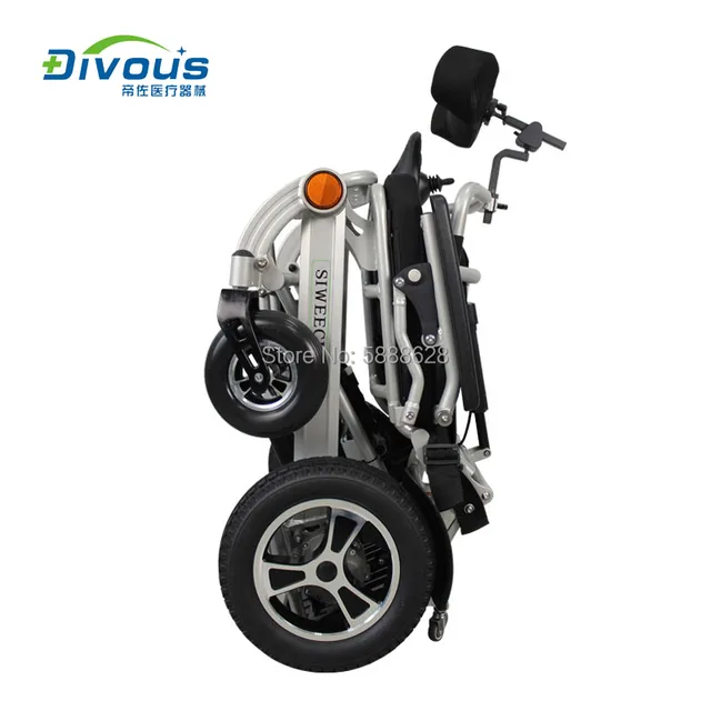 Free Shipping High-quality lithium battery electric smart folding, reclining backrest electric power wheelchair for the elderly 4