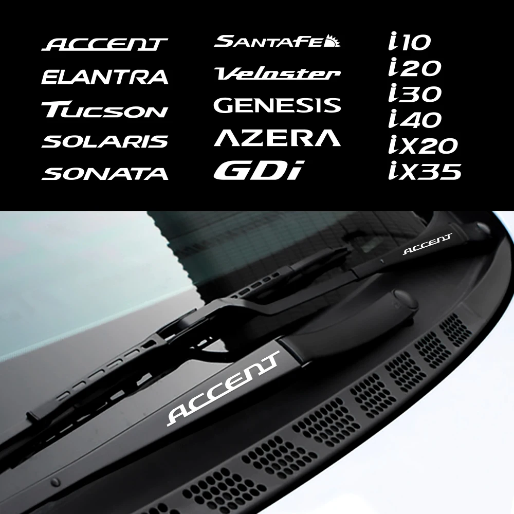 Car Door Handle Stickers Wiper Decor Decals for Hyundai Veloster Santafe Accent Solaris Sonata Elantra Tucson Genesis Azera i10 |