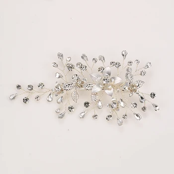 

Tuliper FLower Wedding Hair Jewelry Hair Clip For Women Hairgrips Crystal Hairpins Barratte Bridesmaid Hair Accessories Femme