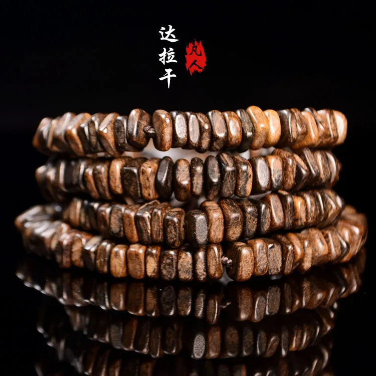 

Браслеты Dara из старого материала из сухого Орлиного дерева с бусинами типа, лидер продаж, буддийские молитвенные браслеты с ароматом лекарств