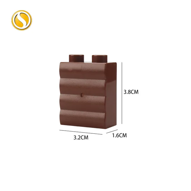 Big Building Block City Farm Architecture Accessories Fence Pillar Bridge Ladder Compatible Big Brick DIY Toys For Children Gift Curved wall