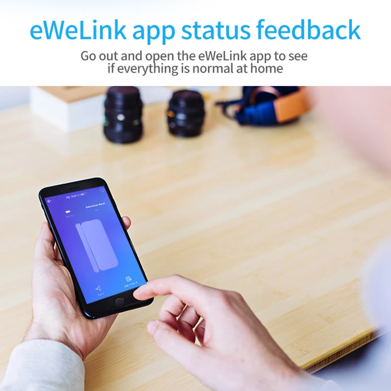 Ewelink wifi датчик двери окна беспроводной охранной сигнализации магнитный переключатель работает с Amazon Alexa и google home для умного дома