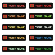 Вышивка на заказ флаг Марокко имя заплатка с текстом 10 см* 2,5 см значок Утюг на или липучке Подложка для одежды брюки рюкзак шляпа