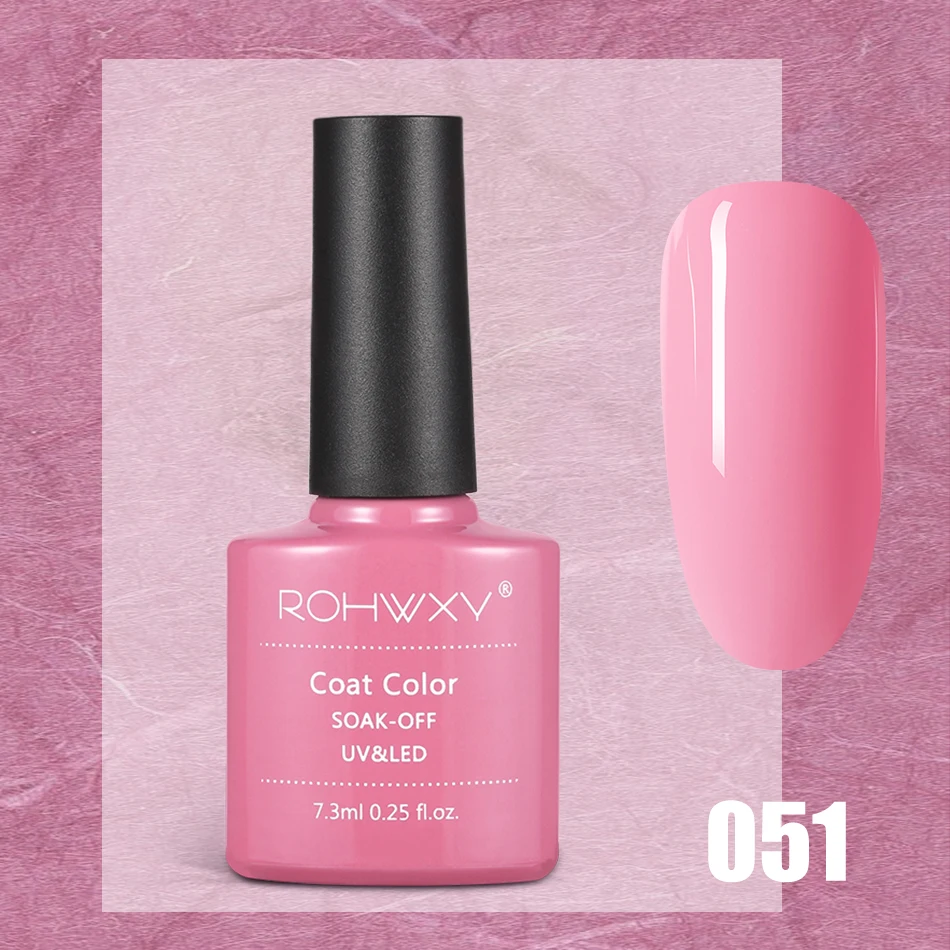 A051 ROHWXY УФ-гель для ногтей Гибридный лак для замачивания ногтей полуперманентный верхний Базовый лак для ногтей все для маникюра Гель-лак - Цвет: A051