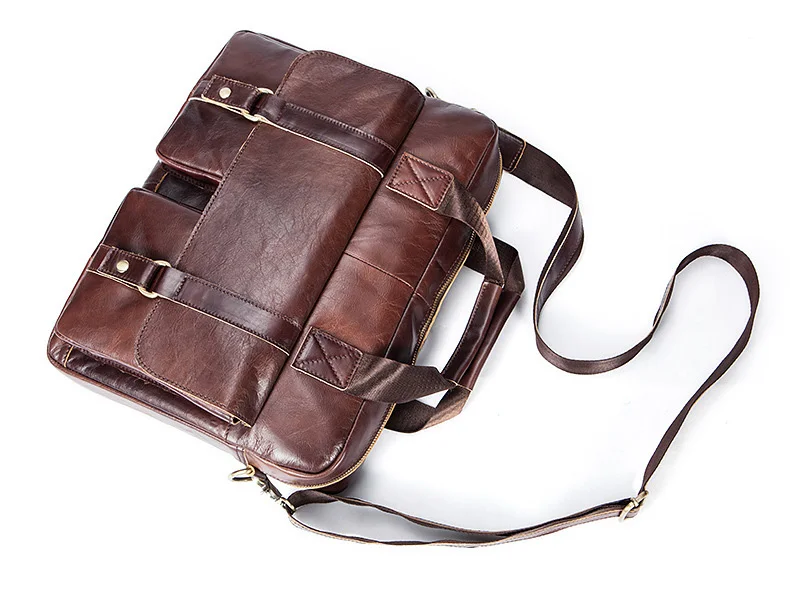 Новый роскошный деловой мужской портфель из натуральной коровьей кожи, мужской портфель на ремне, мужская сумка-мессенджер, винтажная