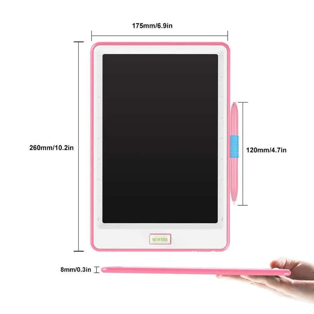 NeWYeS 10 дюймов дети Электроника LCD рисунок, графика планшеты красочные эскиз Pad художника доска для письма с стило перьевое доска
