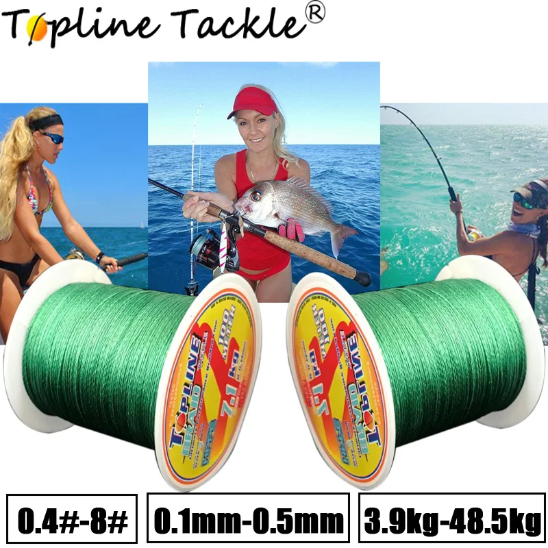 

Fishing Lines 4 Wire Braided Fishing Line Green Color Line Multifilament Fishing 300M 4 Strands PE Braid Cord Fishing Japan 50LB