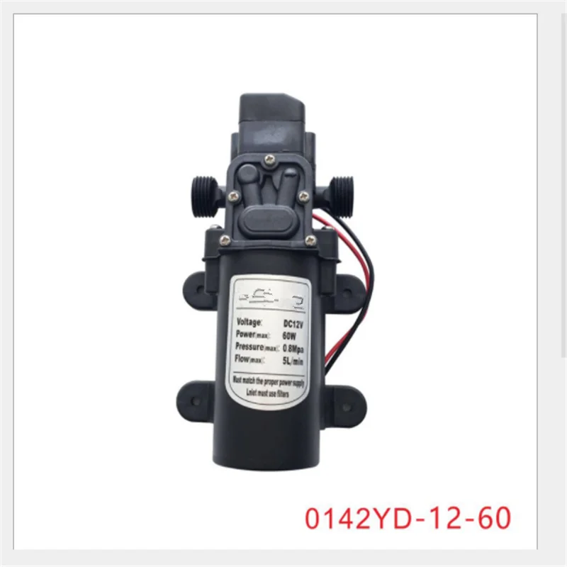 Горячая Высокое качество Быстрая DC 12V 60W 5L/Min 0.8Mpa воды высокого давления мембранный самовсасывающий насос