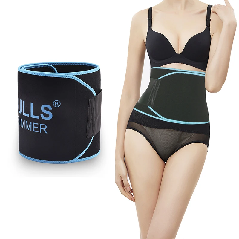 Blue Skybulls Adjustable Elastic Waist Support Belt Fitness Waist Trainer Women Body Shaper Slimming Belt Yoga Sport Protector - Цвет: Blue