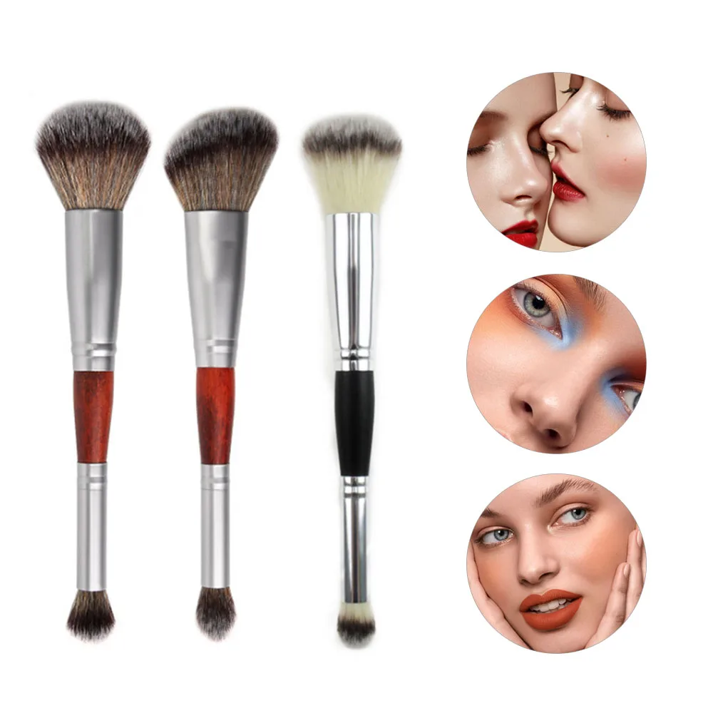 

Double Head 1Pcs Face Makeup Brush For Foundation Highlighter Eyeshadow Blush Power Facial Beauty Makeup Cosmetic Tools