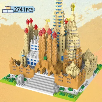 

2741PCS Toy for Children Mini Blocks World Famous Architecture Sagrada Family Diamond Church City DIY Model Building Bricks