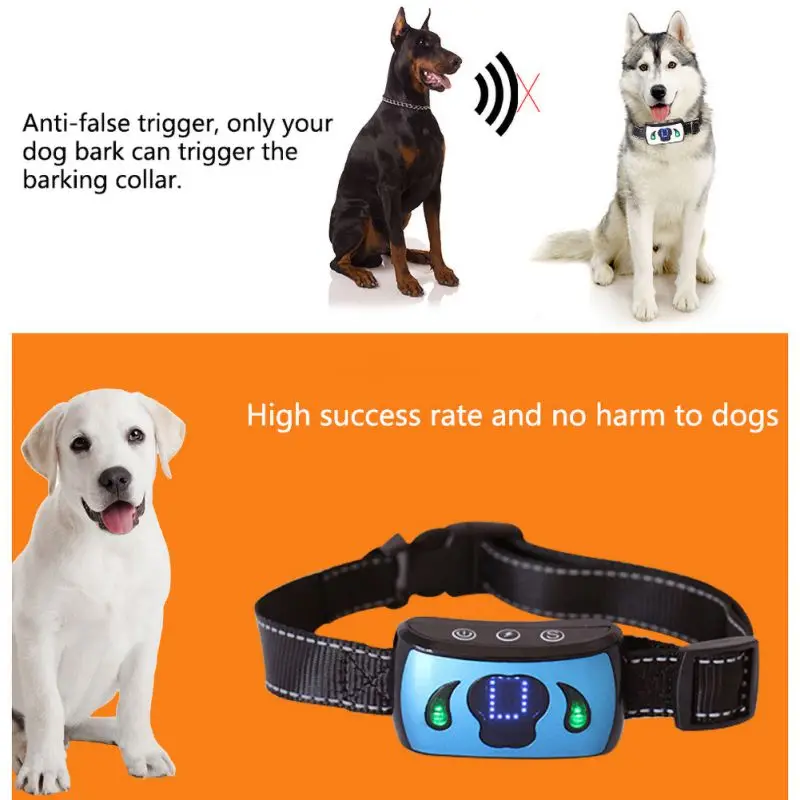 

Waterproof Electronic Dog Bark Stop Collar Pet Anti Barking Control Training Collar dog bark control anti barking device 2020