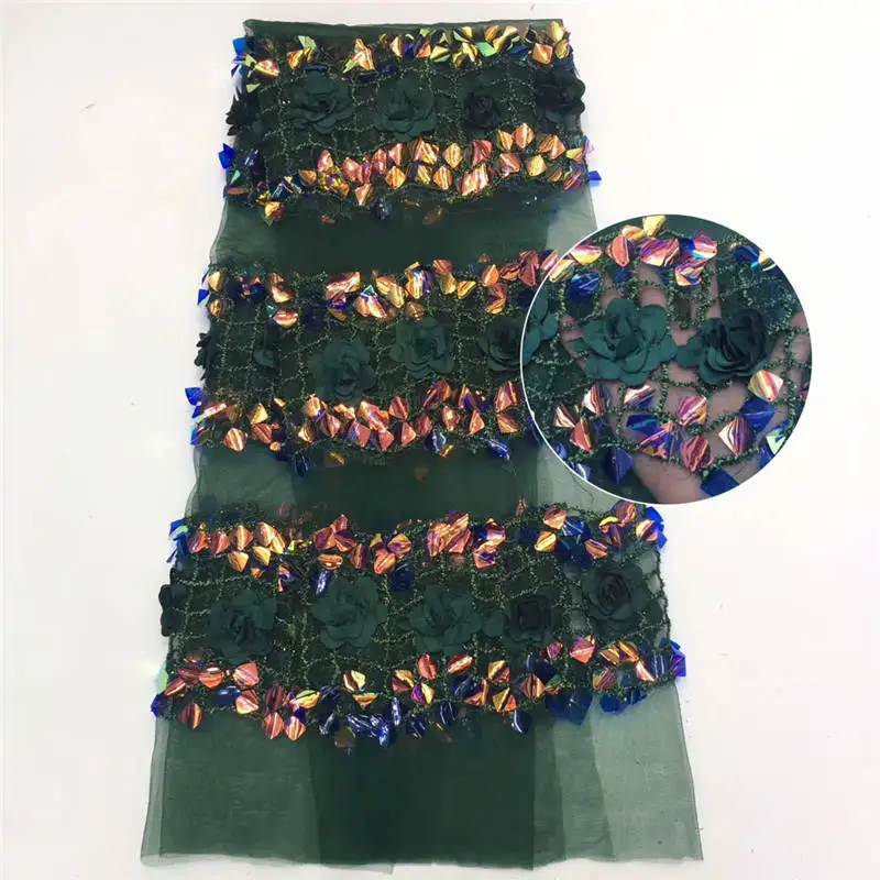 Фиолетовая фриканская кружевная ткань нигерийские кружева ткань высокого качества французский тюль кружева для женщин вечерние платья 5 ярдов/лот KYN-14 - Цвет: 8