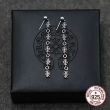 Серьги-гвоздики из стерлингового серебра 925 пробы, модные классические серьги с крестиком в стиле панк, Ретро стиль, подарок для влюбленных, Лидер продаж