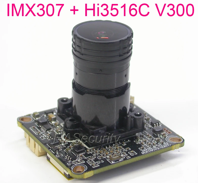 Объектив F0.95 H.265 2MP, 3MP 1/2. " Sony starvis IMX307 CMOS сенсор+ Hi3516C V300 CCTV IP камера Модуль платы блока программного управления+ кабель LAN