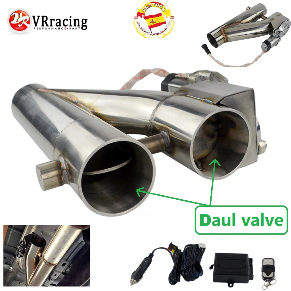 Universal Fit 3 Electric Exhaust Catback/Downpipe Cutout Cut Out Valve System Kit with Remote 