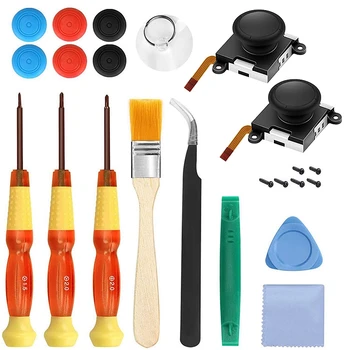 

FULL-3D Analog Sensor Stick Joystick Repair Parts Kits Fit Nintendo Switch NS Joy-Con 23 Piece Set