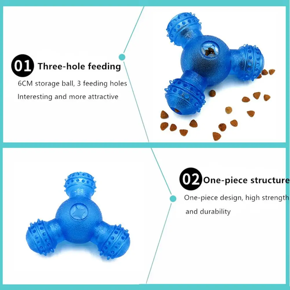 AUGKUN Dog Triangle Roller Feeder Pet Chewing Toy Triangle Leak Food Training Tools Food Dispenser Pet Training Supplies For Dog