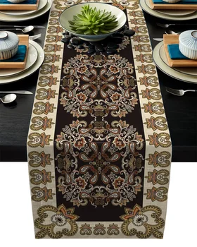 

Table Runner Tablecloth Dresser Scarves Boho Retro Kitchen Table Runners for Dinner Holiday Party Wedding Events Decor