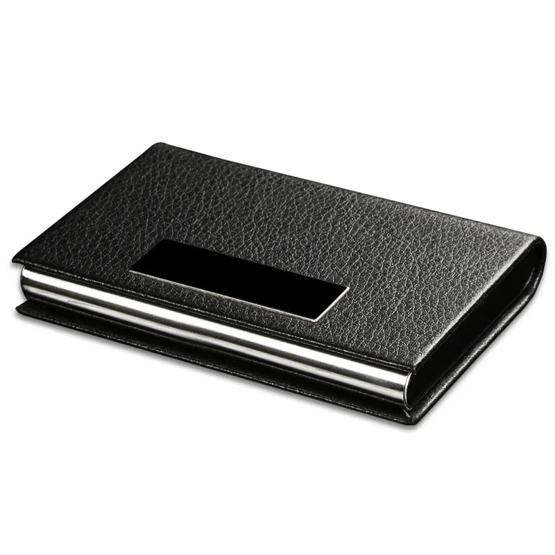 

Gr si PU Leather Card Case Men Portable Business Card Holder Men's Business Practical Card Case