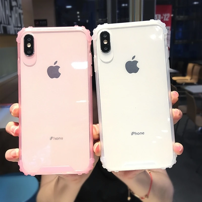 Anti-knock Bumper Soft Silicone Phone Case For iPhone 7 iphone 11 Pro Max XR X XS MAX 6s 8 Plus Transparent Back Cover |