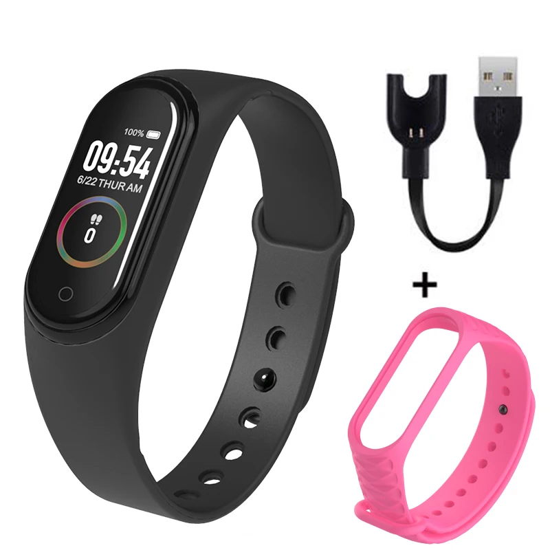 M4 браслет Smartband Спортивный Браслет Smartwatch монитор сердечного ритма фитнес трекер активности кровяное давление Bluetooth - Цвет: C