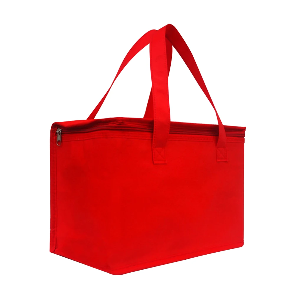 Red 25x40x40cm Еда водонепроницаемый портативный пакет льда для пикника алюминиевая фольга Ланч-бокс изолированная сумка Складная Большая емкость охладитель тепловой - Цвет: Red 25x40x40cm