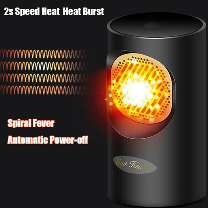 Electric Heaters Fan Countertop Mini Home Room Handy Fast Power Saving Warmer for Winter PTC Ceramic Heating
