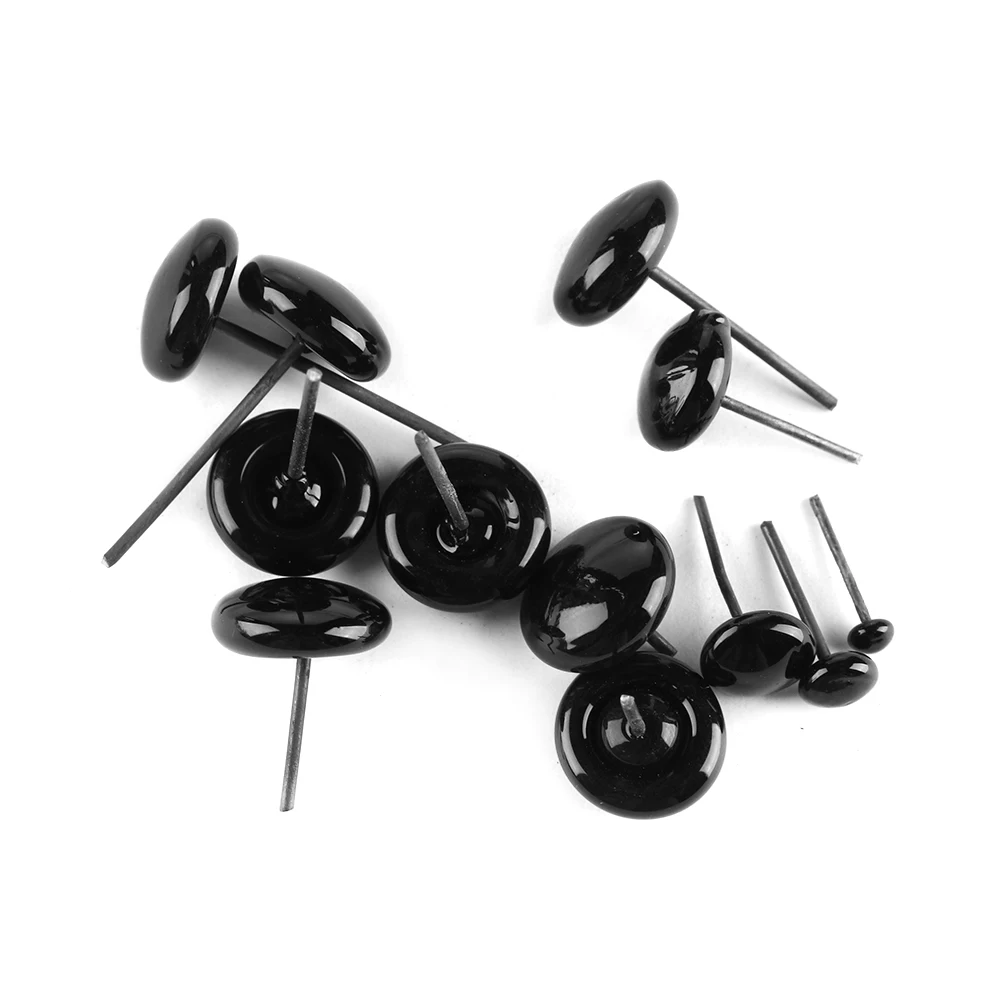 100Pcs Black Eyes Dolls Glass Eyes 3/5/7 mm Needle Felting Teddy Bears Plush Eyes Safety Eye Doll Puppet Toys Accessories 2