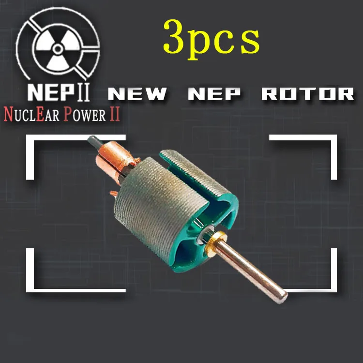 3Pcs Nuclear Power 2 NEP Super Large Space Motor Rotor Shaft Core Accessory for Mini 4WD Car Models
