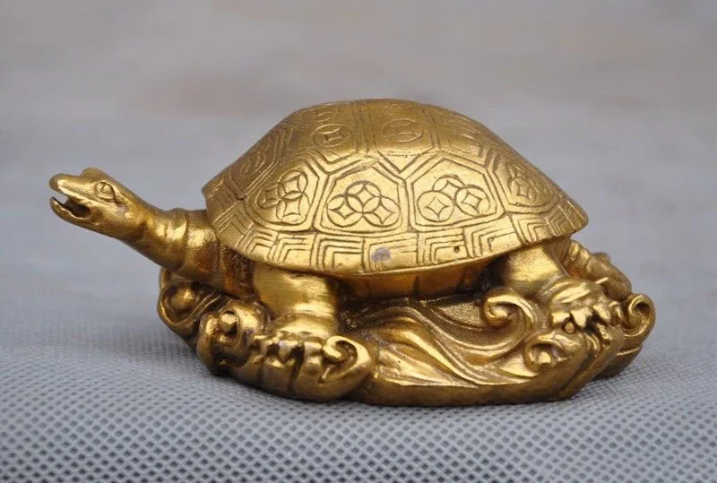

christmas decorations Chinese brass Feng Shui auspicious longevity turtle tortoise animal statue halloween