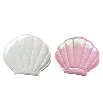 

2pcs Portable Foldable Mkaeup Mirrors Creative Shell Shaped Mirror Cute Double-Sided Pocket Cosmetics Mirrors