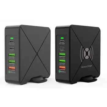 

Multi-Port Phone Charger 75W QC3.0 PD Laptop Tablet Power Adapter Dock EU/USPlug