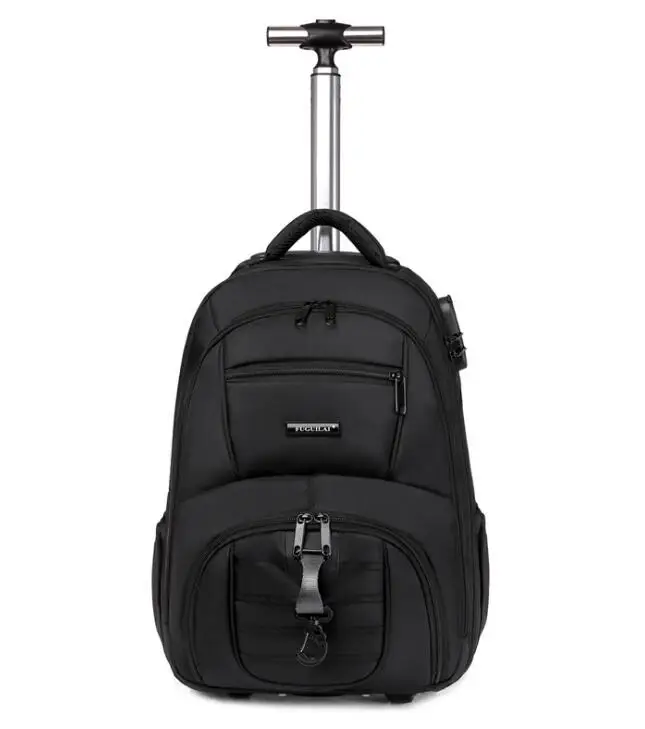Women travel trolley bag men rolling backpack wheeled backpack school backpack with wheels trolley luggage bag for teenagers