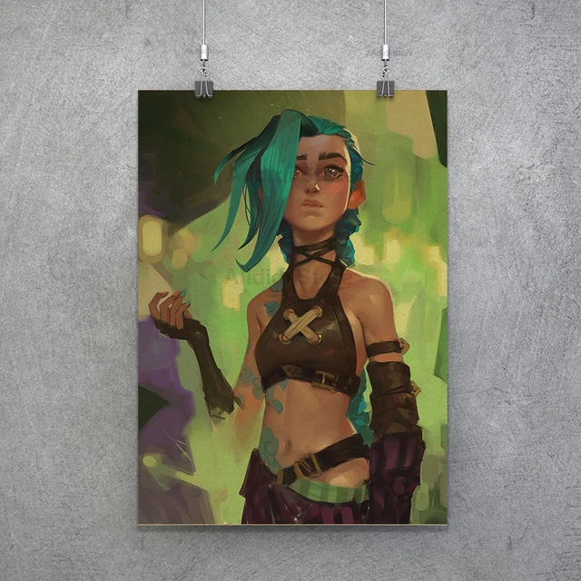 Popular TV Show Arcane Kraft Paper Poster Vi Viktor Jayce Jinx Home Decor Study Bedroom Bar Cafe Wall Paintings Stickers Posters Poster