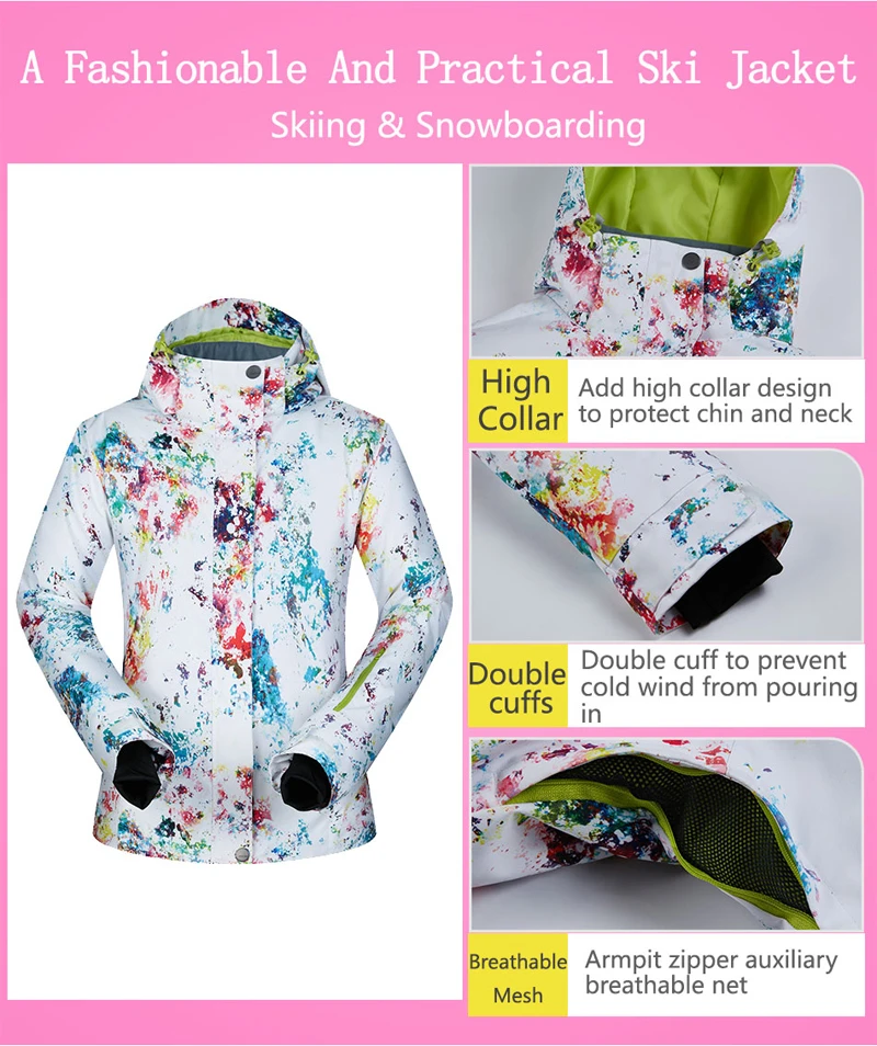 Ski Jacket Extra Warm Women Long Hooded Winter Snowboard Wear Thick Coat Clothing Camping Snow Skiing Outdoor Waterproof Hoodies