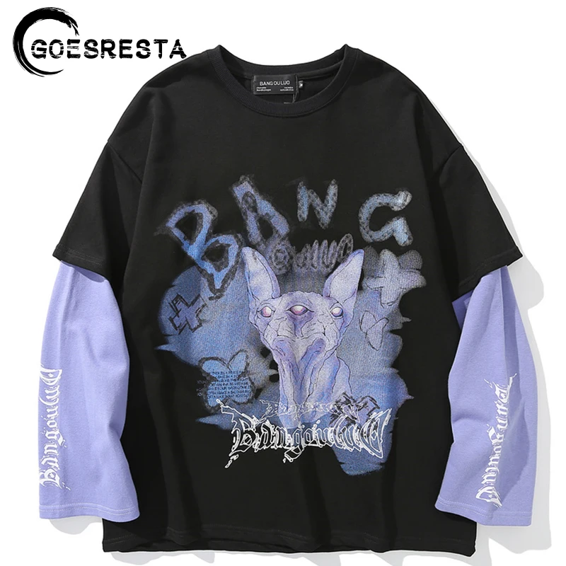2020 Hip Hop Cotton Streetwear Men Sweatshirt Butterfly Three-eyed Cat Printing Harajuku Pullover Spring Autumn Sweatshirt Men 2020 Hip Hop Cotton Streetwear Men Sweatshirt Butterfly Three-eyed Cat Printing Harajuku Pullover Spring Autumn Sweatshirt Men