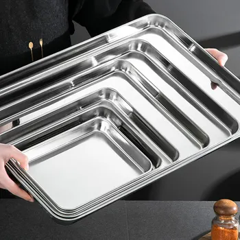 

Stainless Steel Baking Tray with Removable Cooling Rack Set Non-stick Chips Basket Baking Dish Grill Mesh Kitchen Tool BBQ Tray