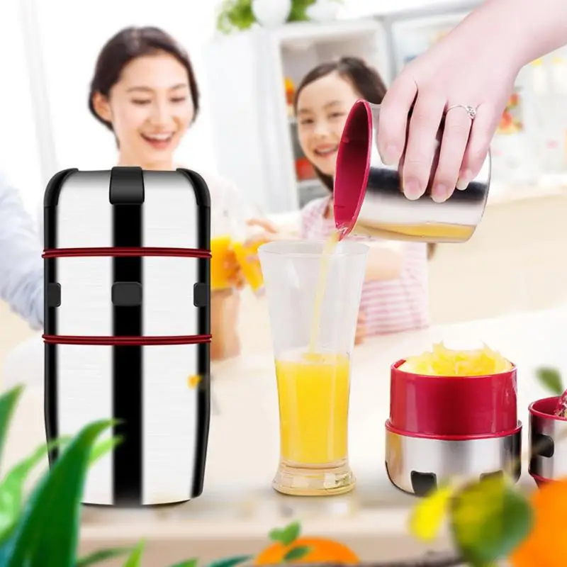 

Portable 600-800ml Red Silver Manual Juice Squeezer Lemon Orange Fruits Press Maker Simple Household Kitchen Supplies