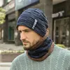 Conjunto de bufandas y sombreros boina de invierno 2022, sombrero abrigado tejido con gorro de Calavera, calentador para el cuello con forro polar grueso, gorro de invierno y bufanda para hombres y mujeres ► Foto 2/6